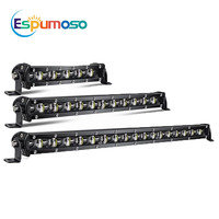 Lampu Led Mobil Super Tipis 8 ~ 50 Inci 6D Reflektor Lampu Kerja Bar 30W 60W 90W 120W 150W 180W 210W 240W Led untuk Jeep SUV Trucks