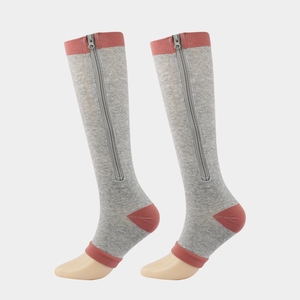 Chaussettes <span class=keywords><strong>de</strong></span> compression à fermeture éclair pour hommes et femmes, pour la course à pied, le <span class=keywords><strong>cyclisme</strong></span>, soutien musculaire gradué, récupération, respirantes, usage quotidien - Product Image 1