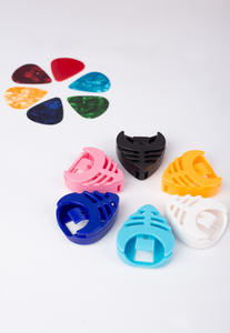 Étui pour médiators de guitare et de <span class=keywords><strong>basse</strong></span> en plastique durable, finition mate, en forme de cœur coloré, pour instruments à cordes - Product Image 6