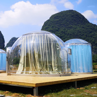 Hot Resort Glamping Dôme d'observation d'étoiles transparent gonflable pour les voyages d'aventure