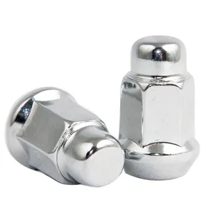 High 51 Mm Chrome Wheel Nut Cover Steel Nut Cover For Truck