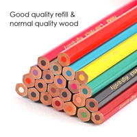 Ensemble de crayons de couleur en bois Foska pré-affûtés, couleurs vives, mine souple de qualité supérieure, emballage en tube, pour le coloriage et le dessin des enfants