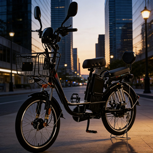 Bicicleta Eléctrica Urbana al por Mayor, 24 Pulgadas, 350W, Motor sin Escobillas, Cuadro de Acero, Frenos de Disco, Batería de Litio, Digital Electrónico - Product Image 6