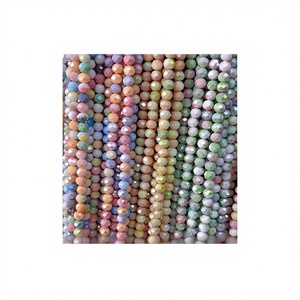 Cuentas Sueltas de Cristal y Perla de Vidrio de 10 mm en Colores Verde Pavo Real, Rosa, Naranja y Gris Oscuro para Joyería - Product Image 3