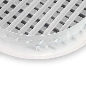 Grille d'air ronde en aluminium à double déviation pour les bâtiments <span class=keywords><strong>de</strong></span> bureaux et commerciaux, systèmes <span class=keywords><strong>de</strong></span> CVC (direction du flux d'air réglable) - Product Image 2