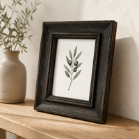 Cadre photo rectangulaire en bois fait main et durable, pour affichage vertical et horizontal sur table, style antique pour la maison
