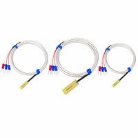 Sensor de Temperatura RTD PT100 Tipo Parche, Cable Trenzado de Fibra de Vidrio de 3 Hilos, Terminal en U, Montaje Superficial, Resistencia Térmica de Platino, OEM