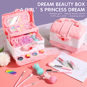 BJQ OEM kızlar güzellik makyaj kiti oje kozmetik fırça seti prenses hediyeler plastik oyuncaklar bebekler çocuk yaş grubu oyna Pretend - Product Image 2