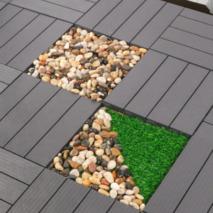 HFBH fabbrica a basso prezzo WPC impermeabile Patio esterno decorativo piastrelle fai da te ponte ad incastro piastrelle - Product Image 5