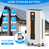 Batería de Litio LiFePO4 de 16 kWh, 51.2V, 15 kWh, 30 kWh, 50 kWh, Montada en Suelo, para Sistemas Solares Domésticos Fuera de la Red (Stock en la UE)