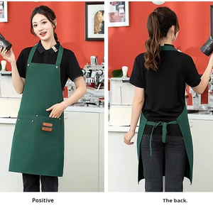 Tablier en toile sans manches imperméable, durable et lavable pour serveurs, logo personnalisé pour salons <span class=keywords><strong>de</strong></span> manucure, restauration, boulangeries, barbecue, salons <span class=keywords><strong>de</strong></span> <span class=keywords><strong>thé</strong></span> au lait - Product Image 3