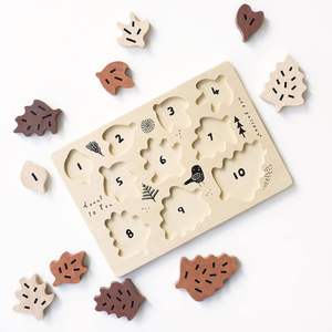 Galerie Plateau en bois Puzzle Count to Leaves, jouet Montessori pour les tout-petits pour le développement, puzzle éducatif durable pour les enfants - Product Image 6