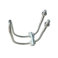 Pince de fixation latérale à double tube U-Quick à installation rapide / Certification FM, en acier au carbone avec finition zinguée pour usage industriel lourd
