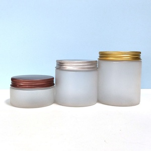 100ml 200ml 250ml <b>Empty</b> Cosmetic Packaging 4oz 8oz Frosted PET Plastic Cosmetic <b>Jar</b> Gold Metal Lid for Skin Care Custom Logo - Product Image 5