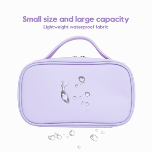 Pochette de rangement cosmétique personnalisée en tissu de plongée imperméable, organiseur de maquillage de voyage pour les vacances, cadeaux promotionnels professionnels - Product Image 6
