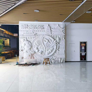 Escultura en relieve de fibra de vidrio para decoración interior de restaurantes de hot pot, mural de pared con diseño escénico tradicional - Product Image 5
