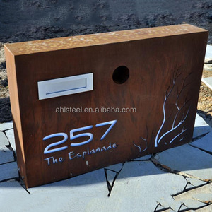 Boîte à courrier extérieur en métal, lettre pour colis, en acier Corten, 50 unités - Product Image 6