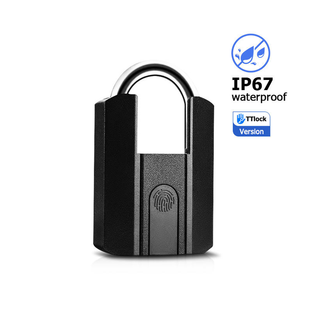 Heavy Duty Waterproof Fingerprint Padlock IP67 Smart Biometric Security Lock Zinc Alloy Keyless Entry for Outdoor Gate Gym