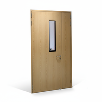Portes en bois avec panneau vitré Yonking pour bibliothèques scolaires – Portes intérieures en bois pour salles de classe avec design moderne