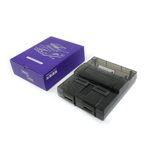 Bitfunx SNES thay thế vỏ trong suốt trường hợp đối với Nintendo SNES SFC chúng tôi phiên bản Retro <span class=keywords><strong>game</strong></span> console mờ đen - Product Image 5