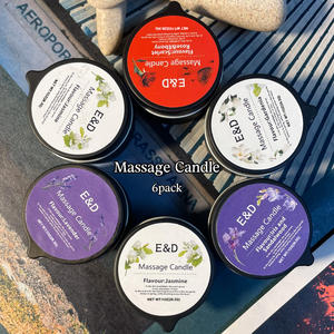Vela de masaje de aceite esencial de aromaterapia 1oz * 6 para decoración del hogar, cera de soja sin humo natural curativa para <span class=keywords><strong>SPA</strong></span> - Product Image 2