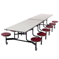 Table en bois pour cantine scolaire, ensemble table et chaises pour salle à manger d'étudiants, mobilier scolaire moderne pliable personnalisé, plateau de table pliable 18 mm