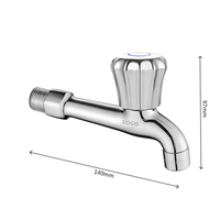 Robinet mural moderne en alliage de zinc à levier unique pour machine à laver, eau froide, avec cartouche en céramique