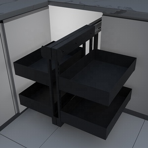 Gabinete de Cocina Moderno con Esquina Mágica y Cesta de Almacenamiento Extraíble con Cierre Suave XH-03-004-624, Almacenamiento en Capas con Movimiento Independiente - Product Image 3