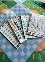 Tuiles de Mahjong américaines en acrylique imitation marbre et jade, écologiques, personnalisées avec motif artistique rétro de faisan à feuilles vertes