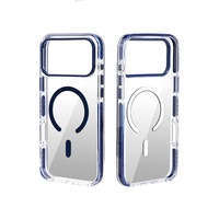 Étui de téléphone magnétique antichoc en TPU + acrylique avec charge sans fil YUBO pour les séries 17/16/15/14/13