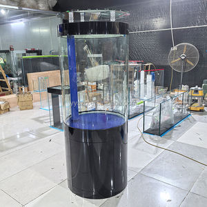 Vente directe usine – Aquarium cylindrique moderne de 100 gallons avec support, idéal pour poissons et méduses - Product Image 4