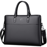 Sac à main pour ordinateur portable en cuir véritable pour homme, sac à bandoulière décontracté en cuir pleine fleur, sac à documents en polyester