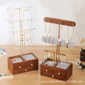 Nuevo expositor de joyería multifuncional de madera para escritorio, para collares, pulseras, pendientes, relojes y otros adornos. - Product Image 3