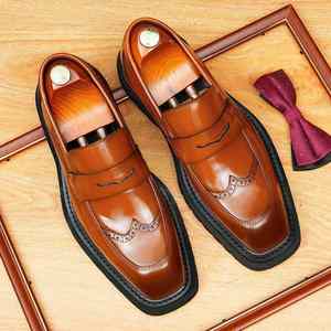 Nouvelles Chaussures Habillées Tendance pour Hommes en Cuir Italien à Talon Haut et Style Long, Idéales pour Affaires et Mariages - Product Image 2