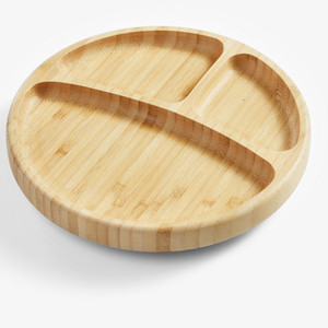 Offre spéciale ensemble cuillère et bol en bambou pour enfants, assiette à dîner en bambou pour bébé avec support à ventouse en silicone - Product Image 4