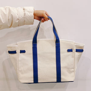 Keymay 金扣防水天然棉帆布旅行工作护士奢华时尚女式手提包托特包个性化 - Product Image 2