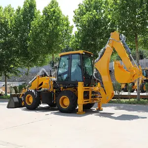 China Marke Mini 4 Rad Gelenk Bagger lader Kompakt Bagger lader und Bagger