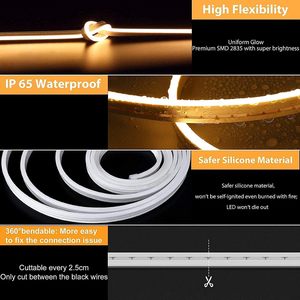 220V Cob Strip Light Silicona Lineal Flexible Impermeable IP65 High Voltage Outdoor Strip Light - Product Image 3
