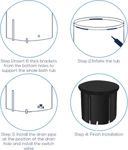 Baignoire glacée portable <span class=keywords><strong>pour</strong></span> la récupération <span class=keywords><strong>de</strong></span> thérapie des athlètes Baignoire plongeante froide Baignoire gonflable Sauna <span class=keywords><strong>Spa</strong></span> Baril chaud et froid avec <span class=keywords><strong>couvercle</strong></span> - Product Image 5