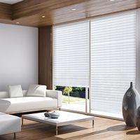 Stores plissés temporaires en tissu non tissé 90cm*180cm pour fenêtres intérieures, occultants, sans outils, découpables sur mesure, adhésifs, pour l'intimité