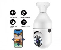 Caméra Ampoule LED E27 Sans Fil Haute Qualité Vision Nocturne 360, Mini Caméra de Sécurité IP CCTV Numérique Wifi 5G/2.4G AC E27