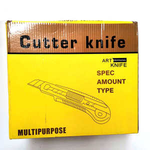 Utility Knife 16.5cm Carbon Steel Blade Rubber Coated Handle For Wallpaper Cutting And Express Delivery - Product Image 4
