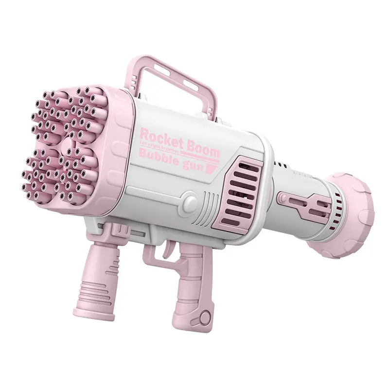 2022 hot selling 64-hole light version bubble gun bazooka Gatling bubble gun charging toy