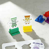 Jeu de société éducatif avec figurines en plastique, impression couleur, coins arrondis, jouet éducatif pour enfants