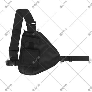 Chaleco Walkie Talkie Triangular Negro con Correa de Hombro Arqueada, Bolsillo Interior con Cremallera, Uniforme de Entrenamiento Unisex para Adultos - Product Image 3