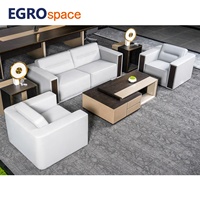 Canapé de bureau modulaire en cuir moderne pour réception et salle d'attente, vente en gros d'usine EGROspace
