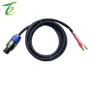 โอห์มหัวคู่กล้วยปลั๊กคู่สายสัญญาณเสียง1-2ของลำโพงเครื่องขยายเสียงสำหรับเวทีการบินพร้อมสายเชื่อมต่อลำโพง2 - Product Image 2