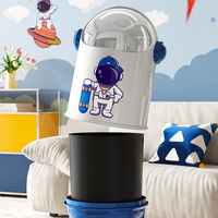 Poubelle en plastique de 13 L, design créatif et mignon, pour chambre d'enfant, cuisine, décoration de la maison