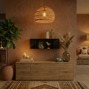 Estante de pared metálico Alvar para entrada, de acero con recubrimiento en polvo mate, organizador moderno de pared para llaves, correo y pequeños objetos personales. - Product Image 3