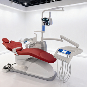 Sillón Dental Eléctrico con Lámpara LED, Escupidera Giratoria, Asiento con Memoria y Calentador <span class=keywords><strong>de</strong></span> Agua para Clínica Dental - Product Image 1